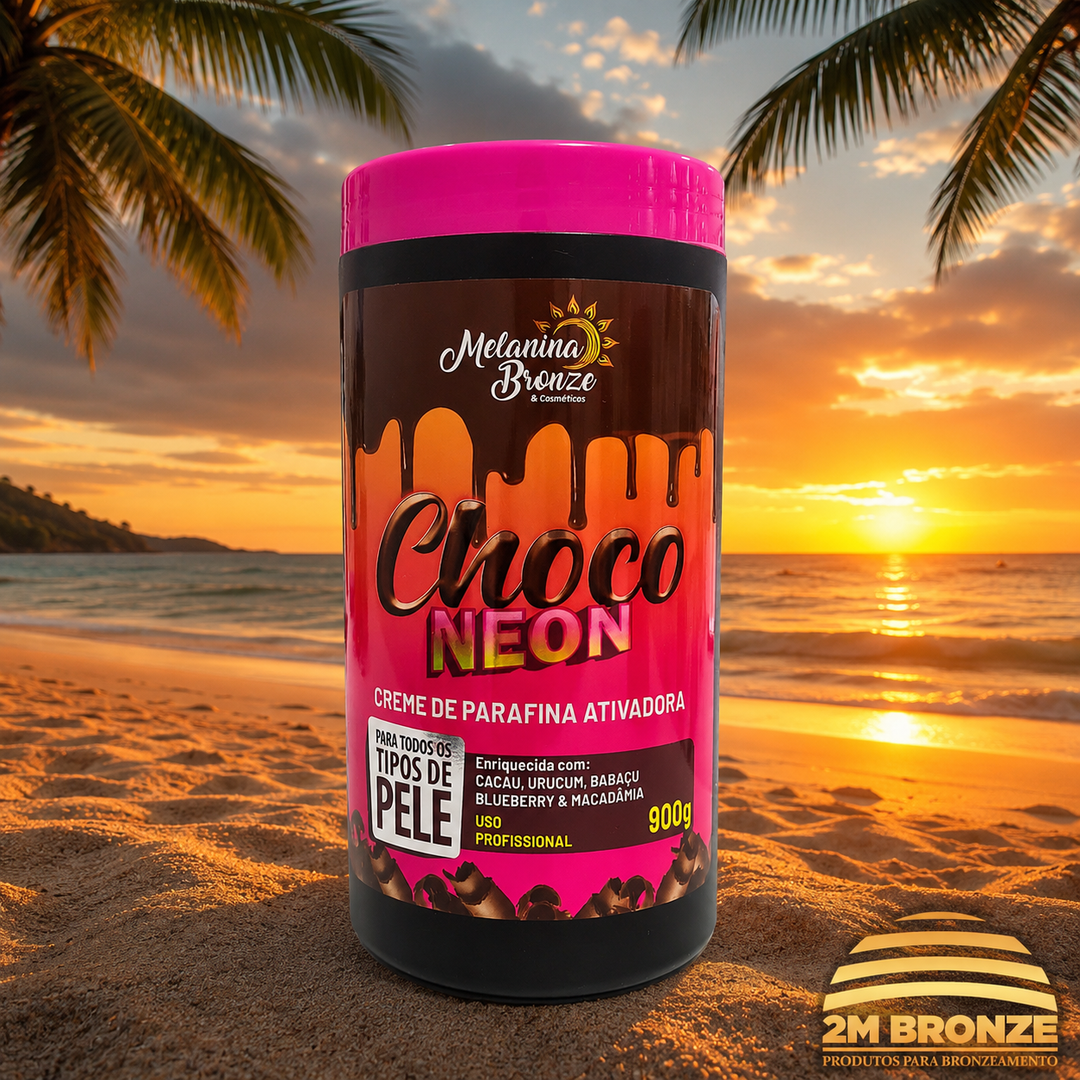 Melanina Bronze Parafina Choco Neon 900g