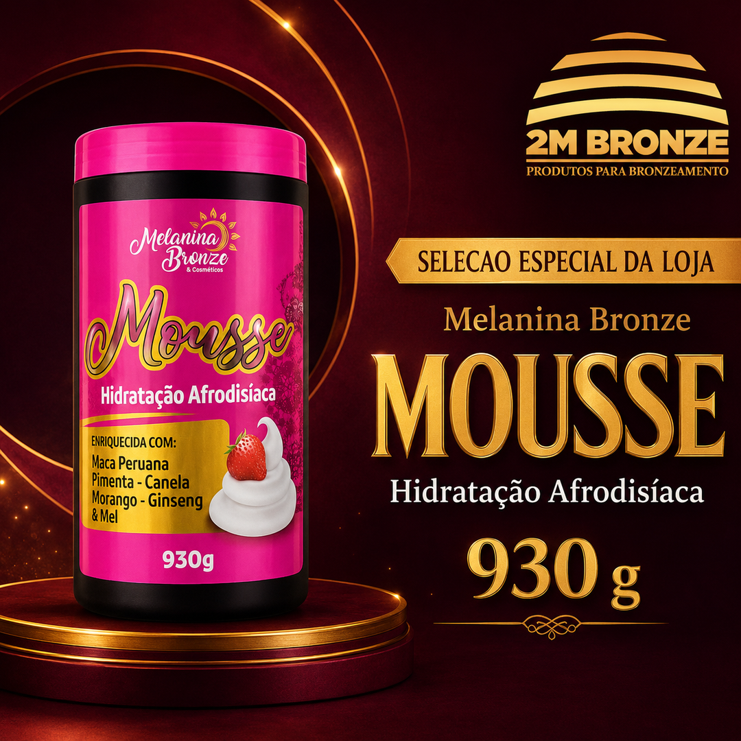 Melanina Bronze Hidratante Afrodisíaco Mousse 930g