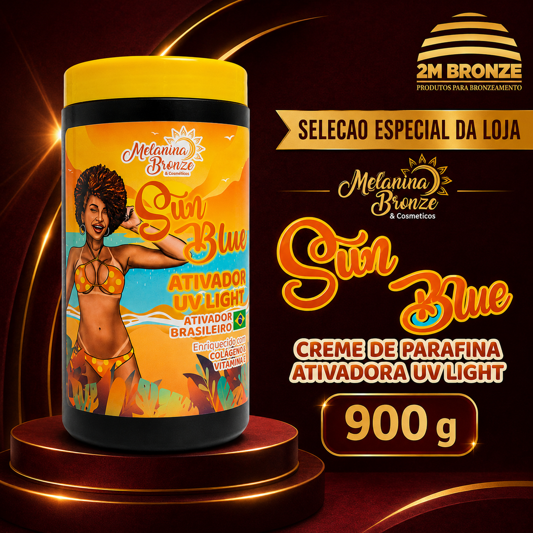 Melanina Bronze Ativador Uv Sun Blue 900g