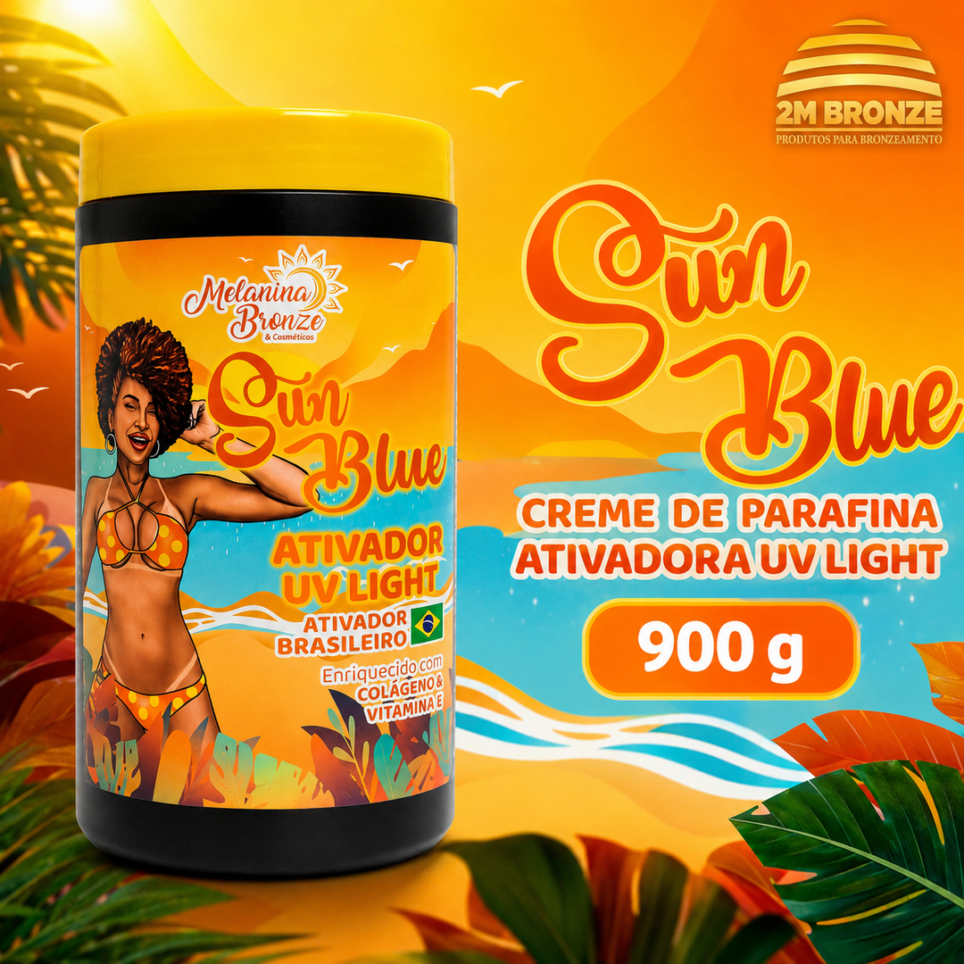 Melanina Bronze Ativador Uv Sun Blue 900g
