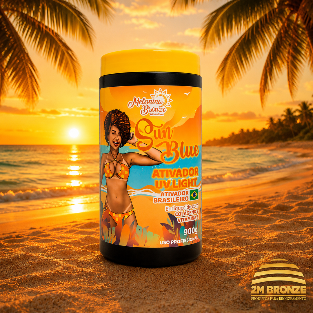Melanina Bronze Ativador Uv Sun Blue 900g