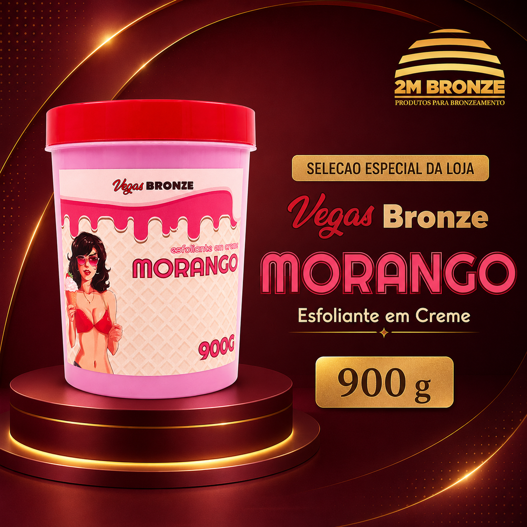 Vegas Bronze Esfoliante Sorvete Morango 900g