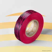 Fita 2M Zebra Preta com Rosa