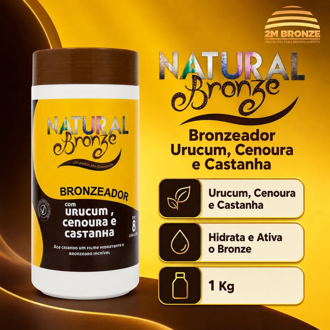 Natural Bronze Parafina Urucum Cenoura e Castanha 1kg