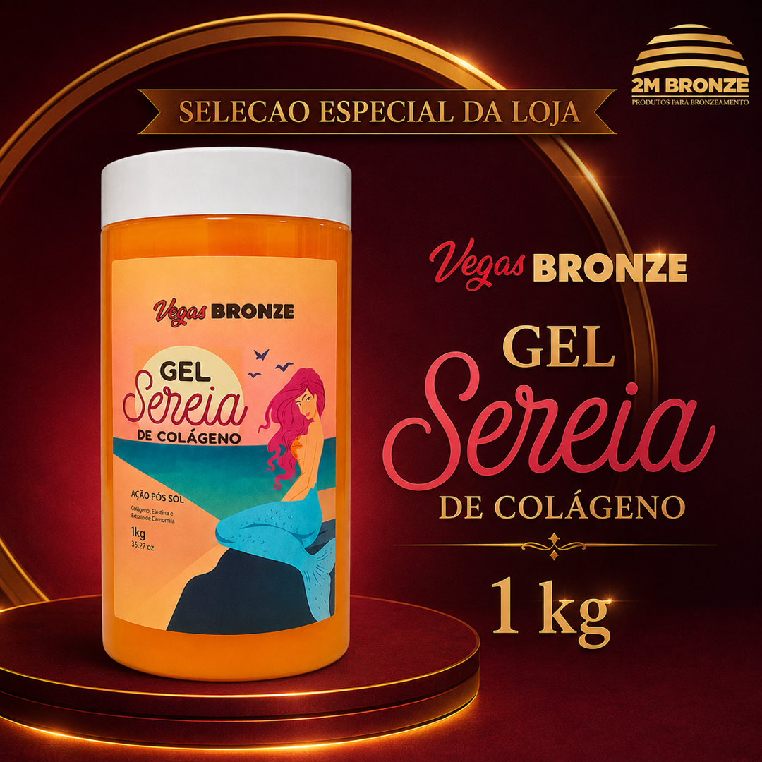 Vegas Bronze Gel Sereia de Colágeno 1kg